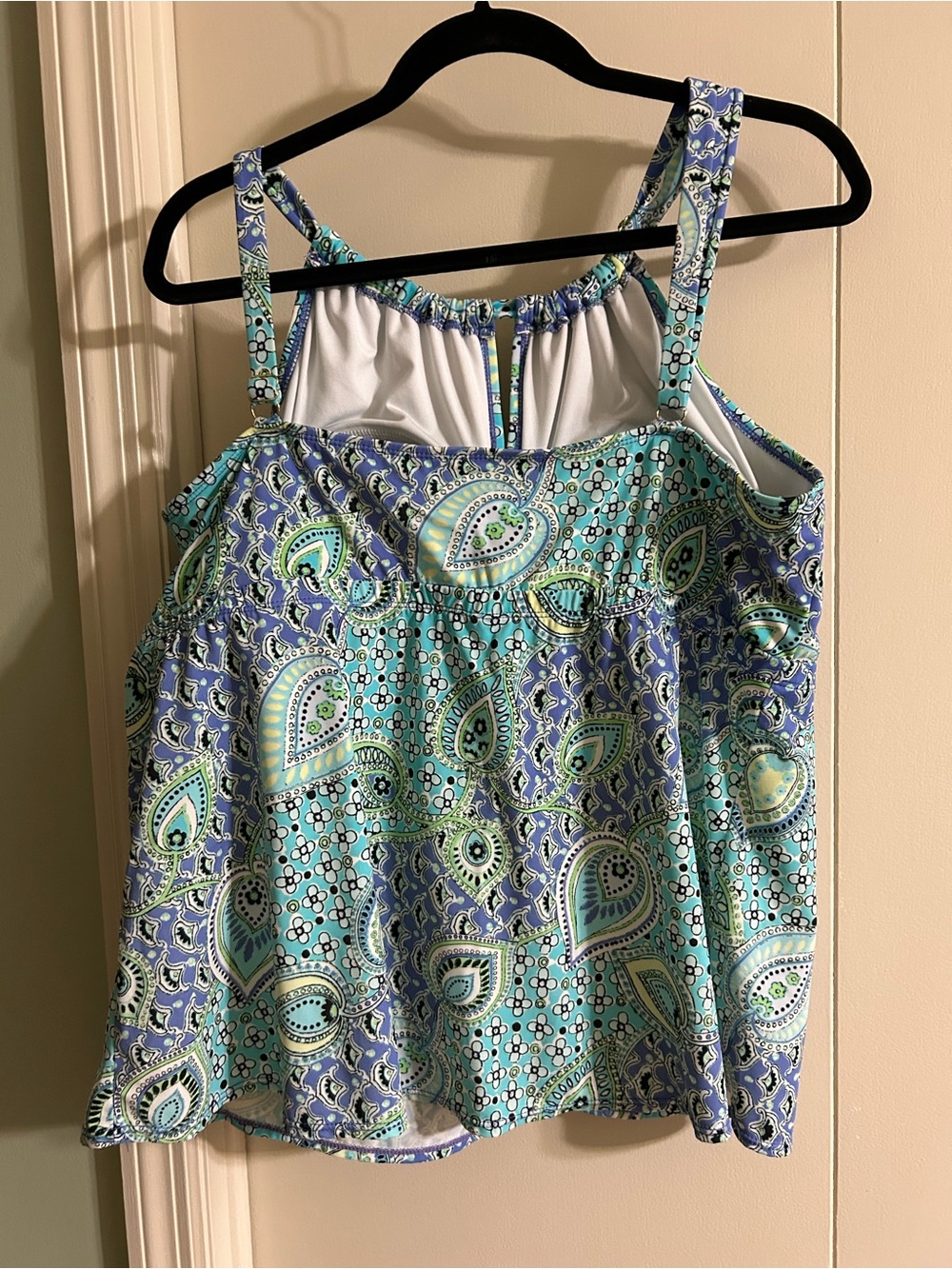 Blue & Teal Paisley Halter Tank with Royal Blue Skort - Picture 2 of 5